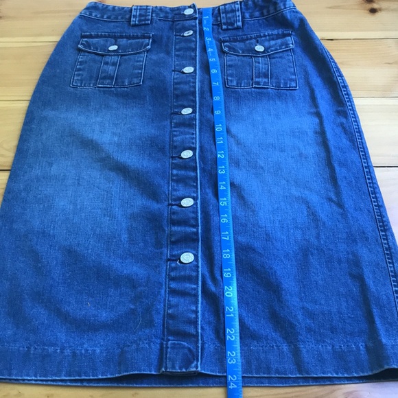 Vintage GAP Button Front Denim Pencil Skirt - Picture 7 of 7